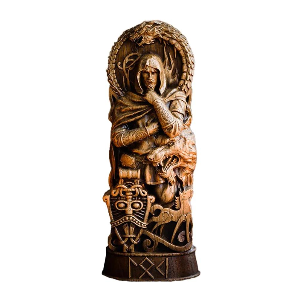 Socha bohů vikingů Skandinávský panteon Pryskyřice Ornamenty Socha Freyja Freya Norští bohové Řezba Oltář Pohan Asatru