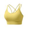 Color Block Criss Cross Back Women Push Up Sports Bra For Yoga Running Fitness