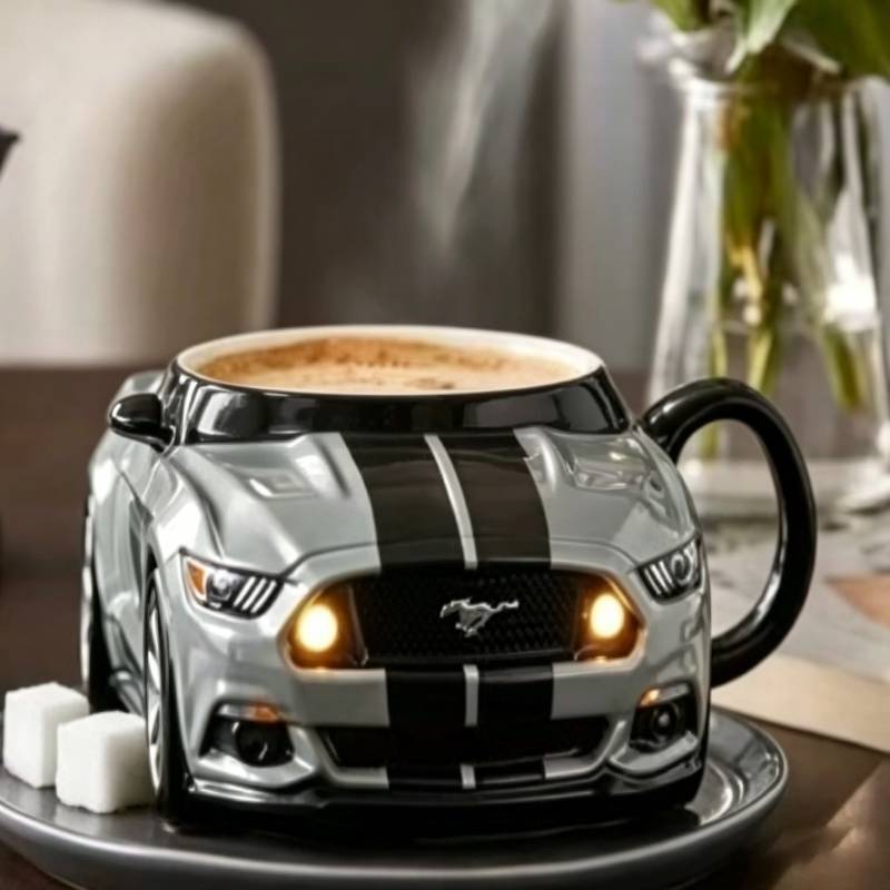 Wild Horse Resin Coffee Mug With Stainless Steel Core For Home Decor And Tea Table Display
