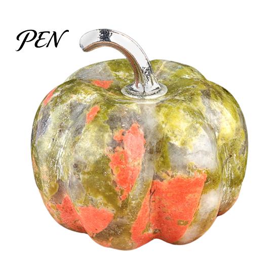 Transparent Crystal Pumpkin Charms Natural Carved Charm, Mini Gemstone Pendant Handmade Diy Craft Accessories for Jewelry DIY Making, Halloween Micro