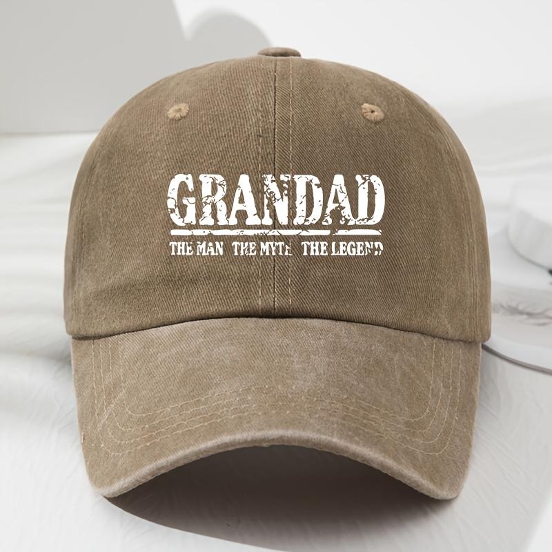 GRANDAD Alphabet Soft-top Baseball Cap for Men and Women Fashionable Outdoor Hat Adjustable
