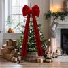 Hot Selling Large Wine Red Velvet Christmas Tree Bow Decoration