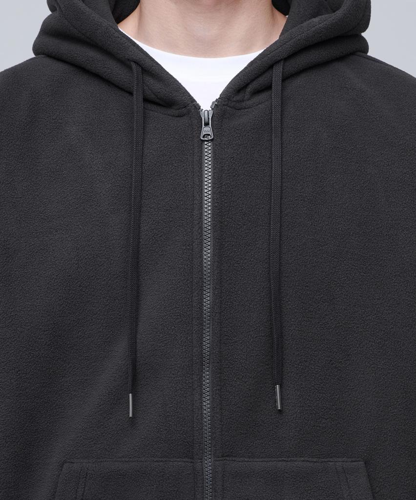 Musinsa Standard Oversized Polar Fleece Hooded Zip-Up [Dark Gray]