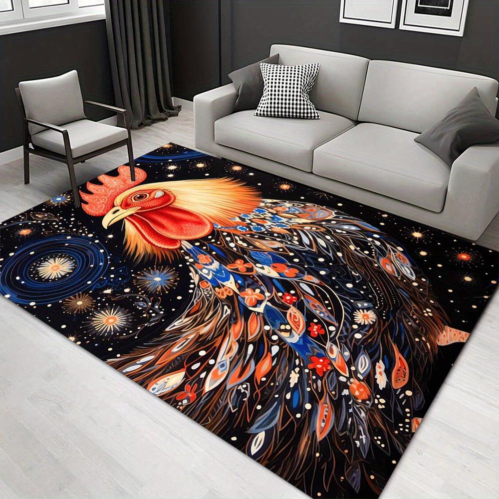 

1pc 1262969648Pattern Carpet, Area Rug For Living Room Bedroom Room Bed Chair Laundry Entryway Corridor Yard Non-slip Outdoor Camping Rug Fl 60cm by 90cm