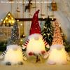 3 Pezzi Pupazzi Natale Paillettes con Luci Renna, Ornamenti Pupazzi Natale Luminosi Senza Volto, Decorazioni Natale, Coppia Gnomi Pupazzo Ornamento,
