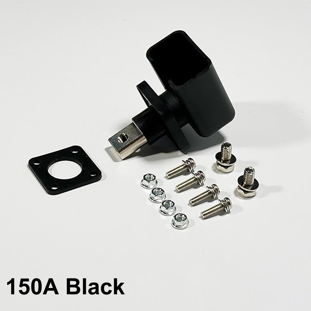 New All Copper Lithium Battery Terminal High Current Black Red Battery Connector 100A/120A/150A/200A Copper Terminals