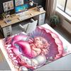 Custom Name Mermaid Printed Carpet,Rug for Office Chair Living Room Bedroom Kitchen Room Decor Gifts.