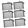No-brand nylon black mesh cosmetic pouch set 10 zipper transparent design convenient storage organizer travel toiletry bag.