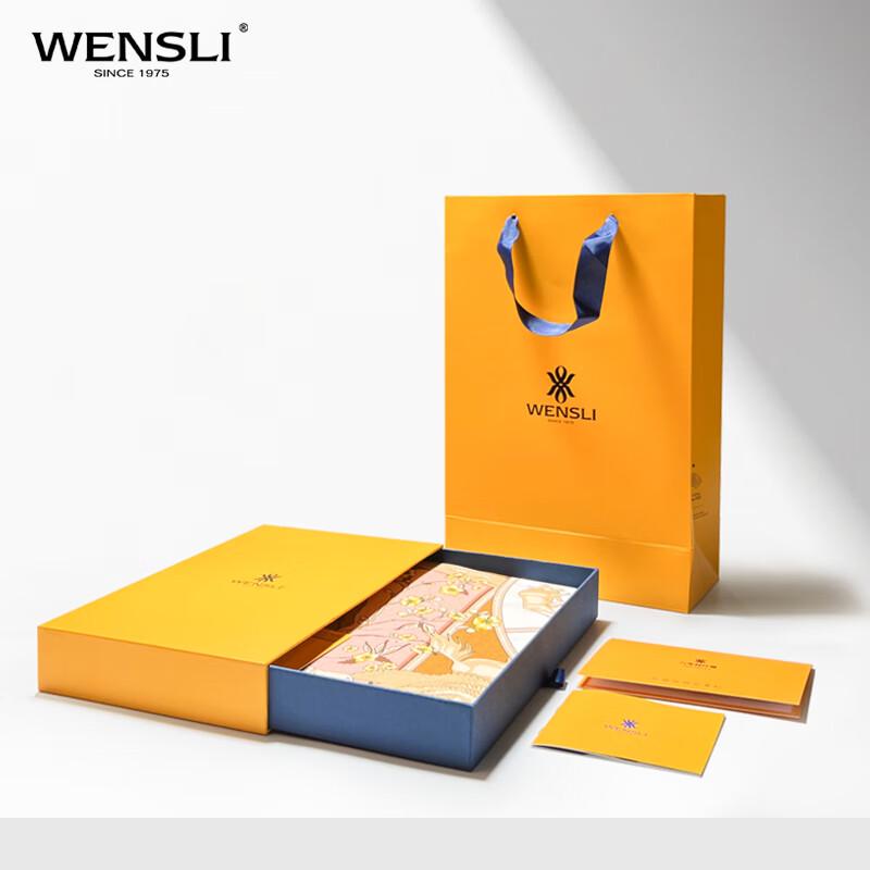 WENSLI Floral Mulberry Silk Chiffon Scarf