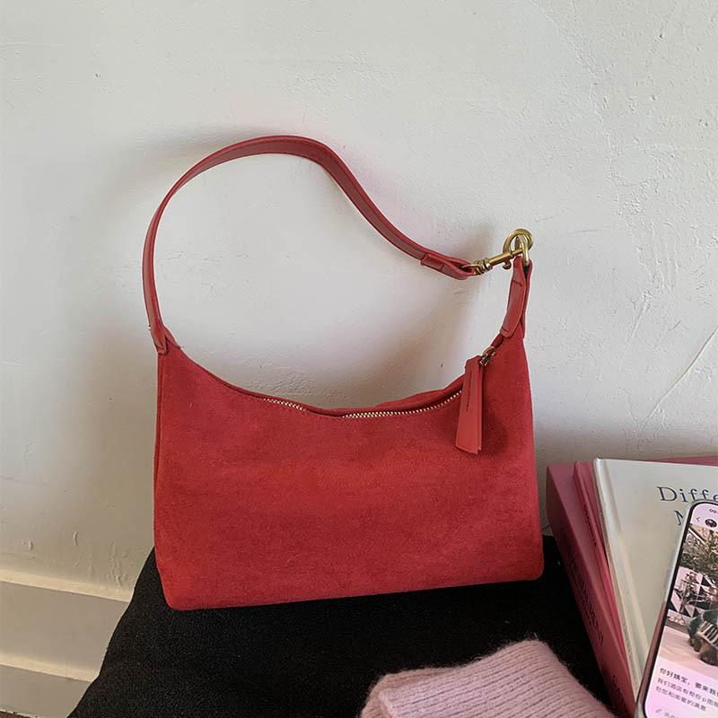 Niche Design High-end Dumpling Bag New Retro Matte Shoulder Bag Simple Commuter Armpit Bag