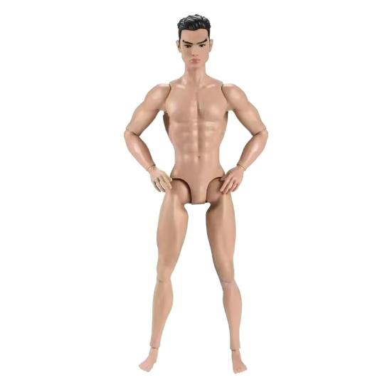 45663 Scale Male Muscular Action Figure Body with Removable Head Highly Articulated Multi-Jointed Figure Ornament