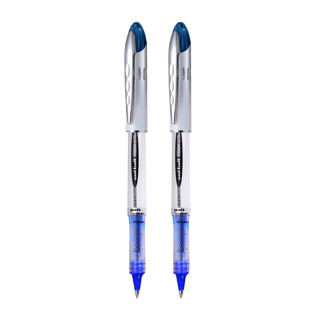 Uni-ball Vision UB200 Roller Pen Blue Ink 0.8mm Tip Smooth Writing for Office Home School Pack of 2