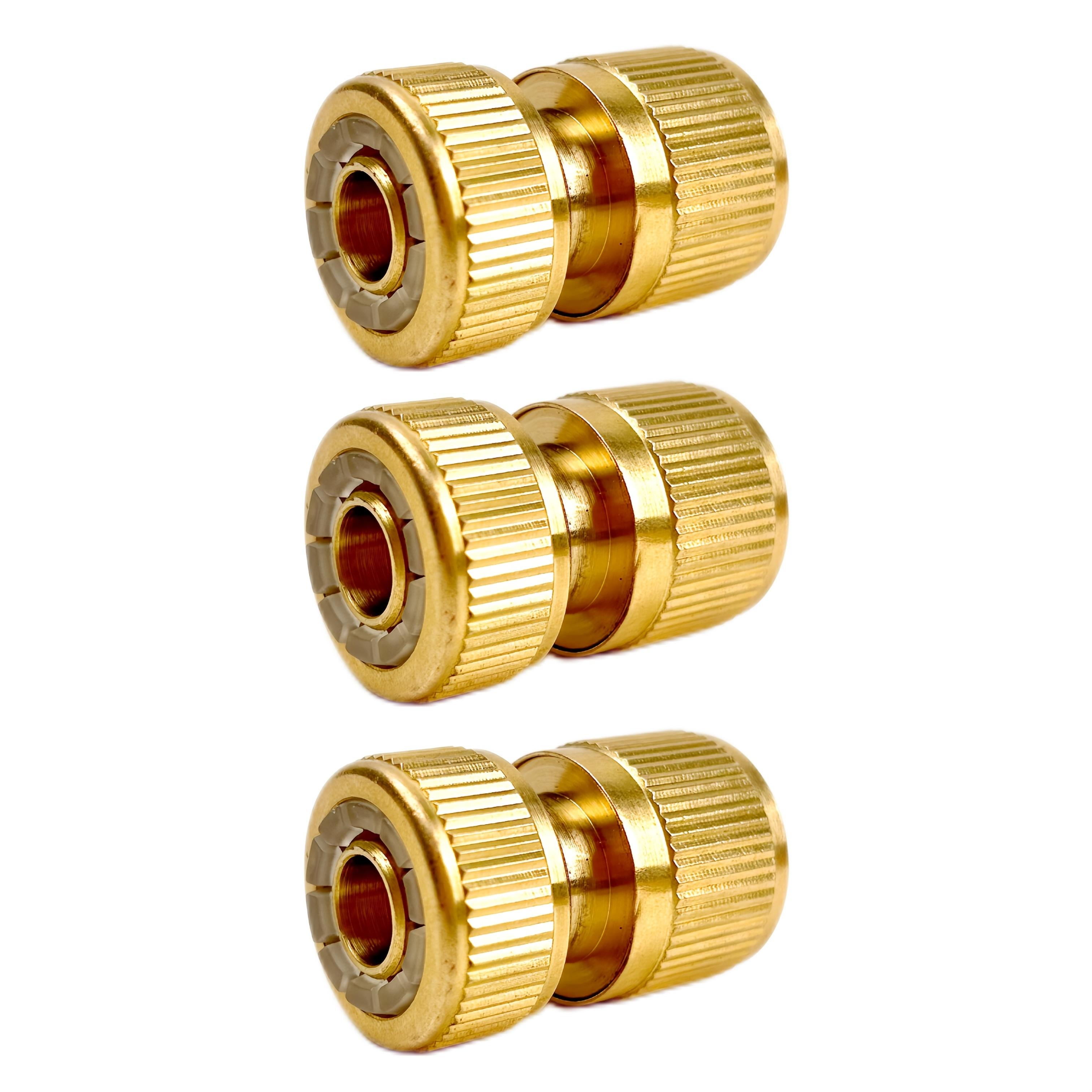 

3/5/6/7-Pack 1/2 Metal Quick-Connect Garden Hose Fittings - Durable Aluminum Couplers for Watering, Irrigation & Car Washing 1/2