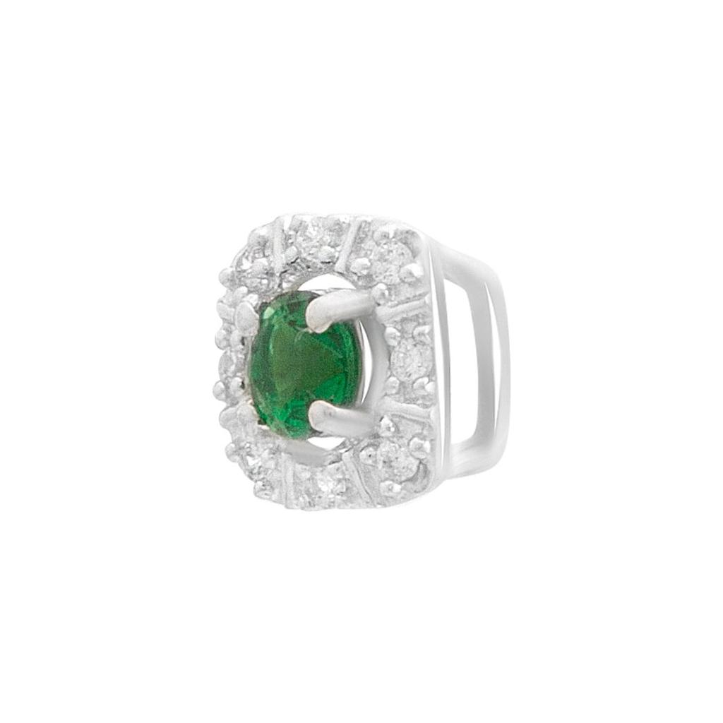 Серебряная подвеска с изумрудом nano 0.312ct (2192268)