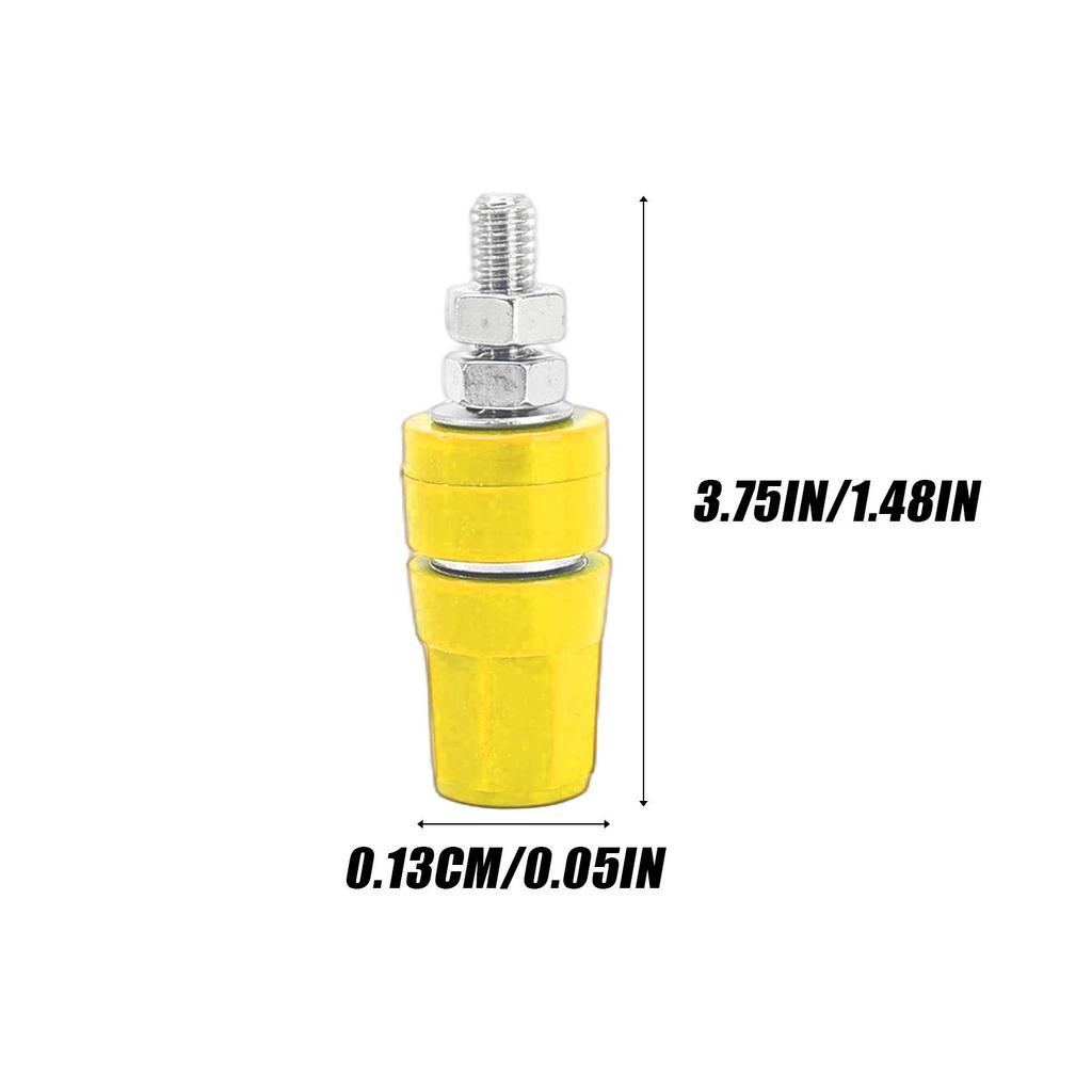 1-6PCS 4MM Banana Socket Insulated Binding Post Nut Banana Plug Jack Terminal Connector for Audio Amplifier Speaker Power Supply