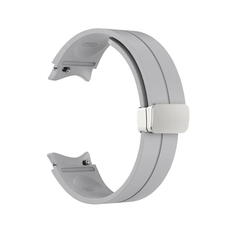 No Gap Silicone strap For Samsung Galaxy watch 7/6/5/4 40 44mm 5 Pro 45 Original Magnetic bracelet band For Watch 4 Classic belt