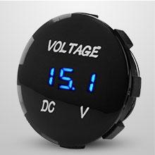 4 in 1 ON/OFF Charger Socket Panel Dual USB Socket Power Outlet & LED Voltmeter &Cigarette Lighter Socket& LED Switch
