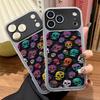 Color skull is suitable for iPhone17promax two-in-one mobile phone case, Apple 16 niche 15 generation soft case
