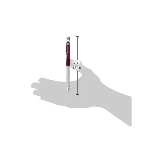 PILOT S10 0.4mm Mechanical Pencil, Transparent Red, Low Center of Gravity Design for Easy Use, Versatile for Studying, General Office Work, and