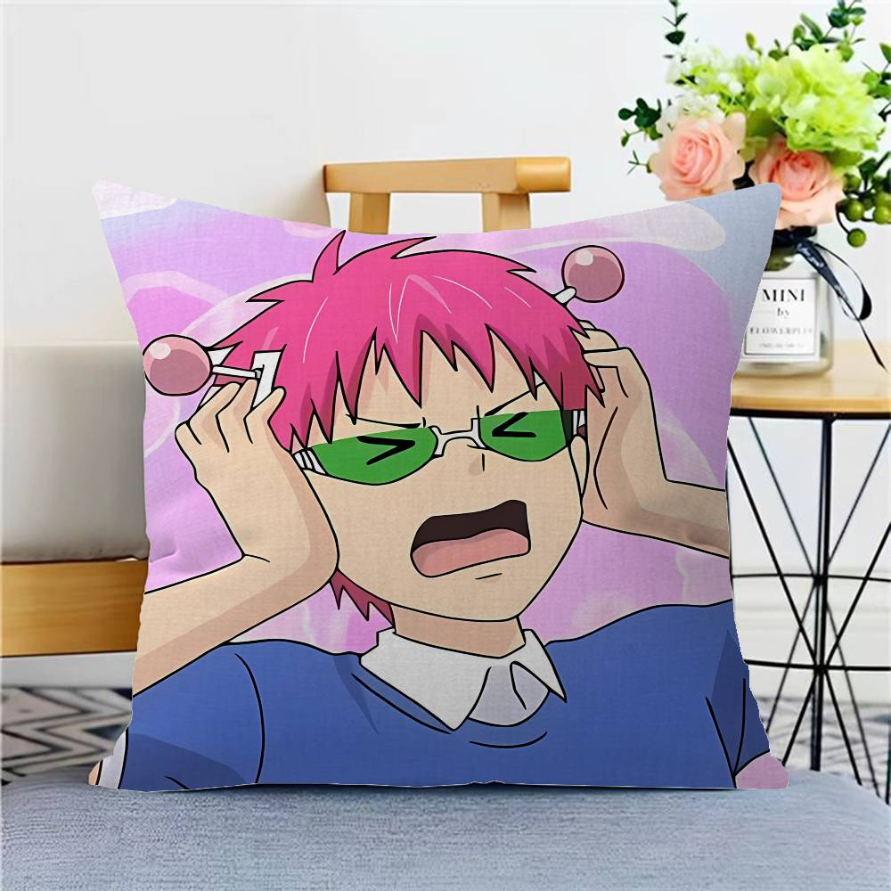 The Disastrous Life of Saiki K Personalized Pillow Cover Kids Bedroom Wild Party Decor Pillowcase kid Birthday shower Gift