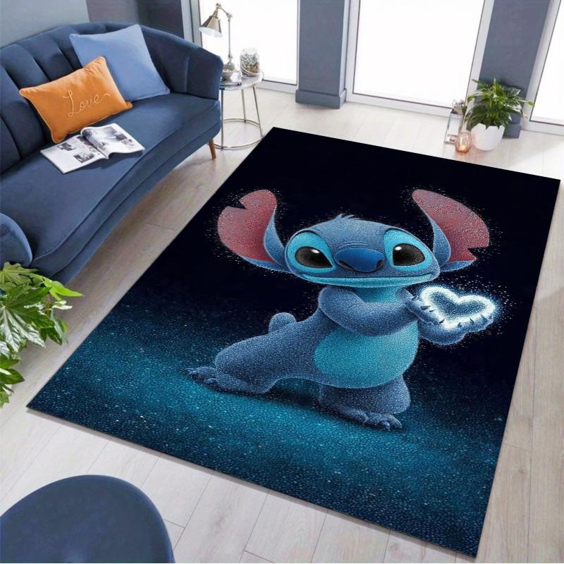 Stitch Tropical Monstera Leaf Surfboard Floral Seamless Print Area Rug Non Slip Cartoon Gaming Bedroom Floor Carpet