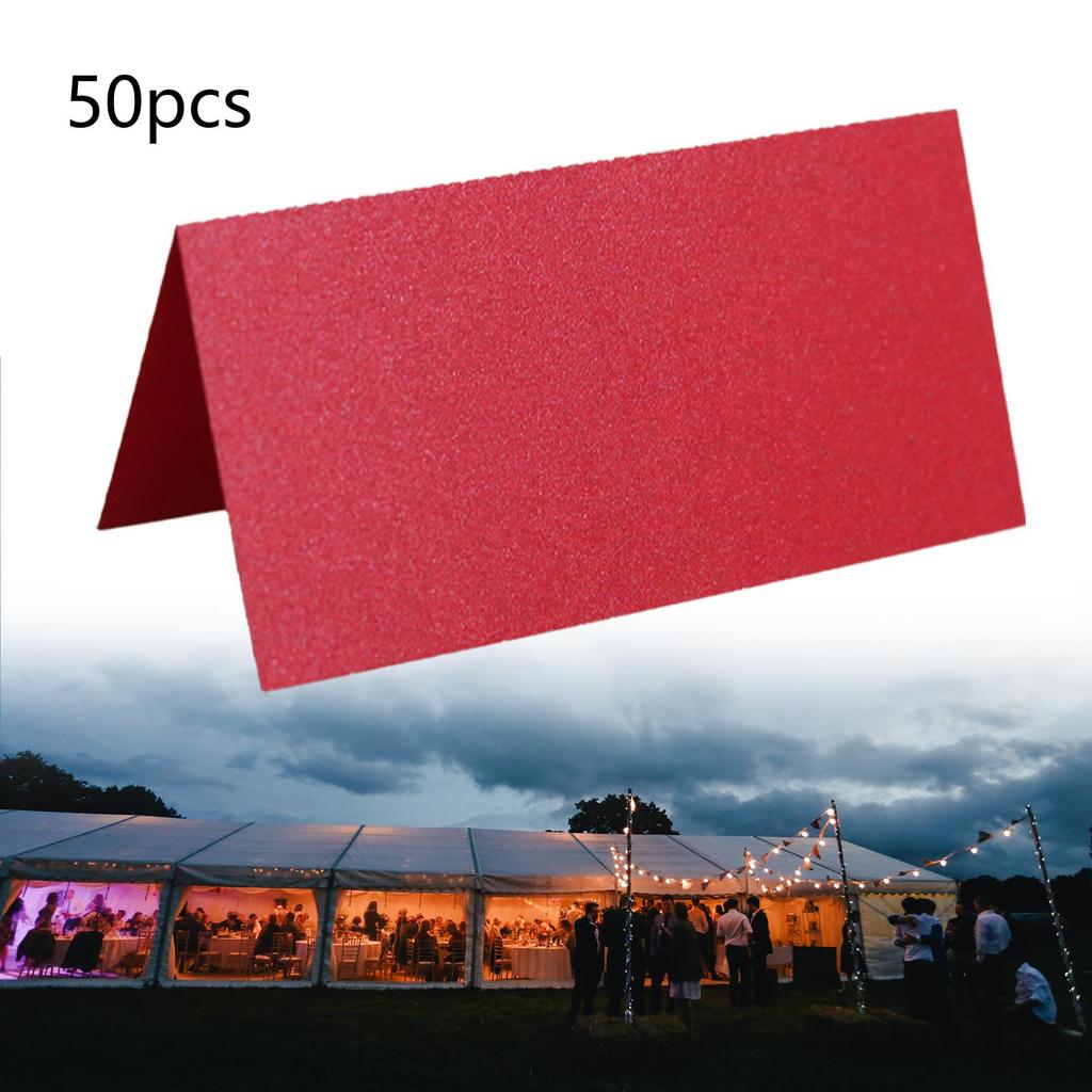 50Pcs Paper Place Cards Dinner Invitation Cards Name Tags Table Number for Reception Restaurant Anniversary Birthday Dinner