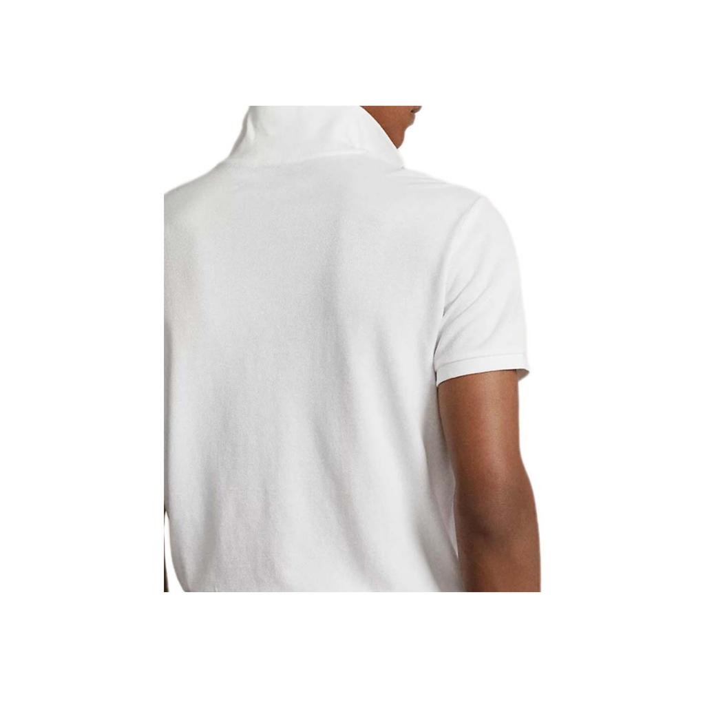 Polo Ralph Lauren Embroidered Slim Fit Polo Shirt Men Tops White 710853312-023