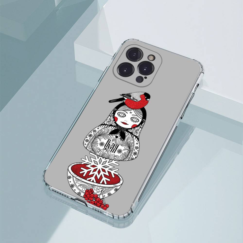 Russian Dolls Matryoshka Phone Cases For iPhone17,16,15,14,13,12,11,Pro,Max,Plus Luxury Camera Protection Plastic