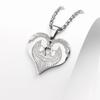 European and American Fashion Twin Pegasus Heart Shape Pendant Titanium Steel Necklace
