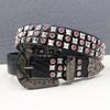 High-End Rhinestone Rivet Leather Belt - Women's Punk Hip Hop Rock Y2K Fashion Accessory