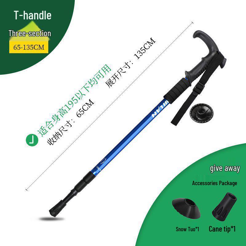 Telescopic Folding Multi-functional Hiking Poles for Men, Women, and Children - Self-defense and Mountain Climbing Walking Sticks by Chun Chu.