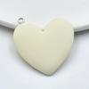 Large Peach Heart Resin Pendant Keychain - DIY Jewelry Accessory