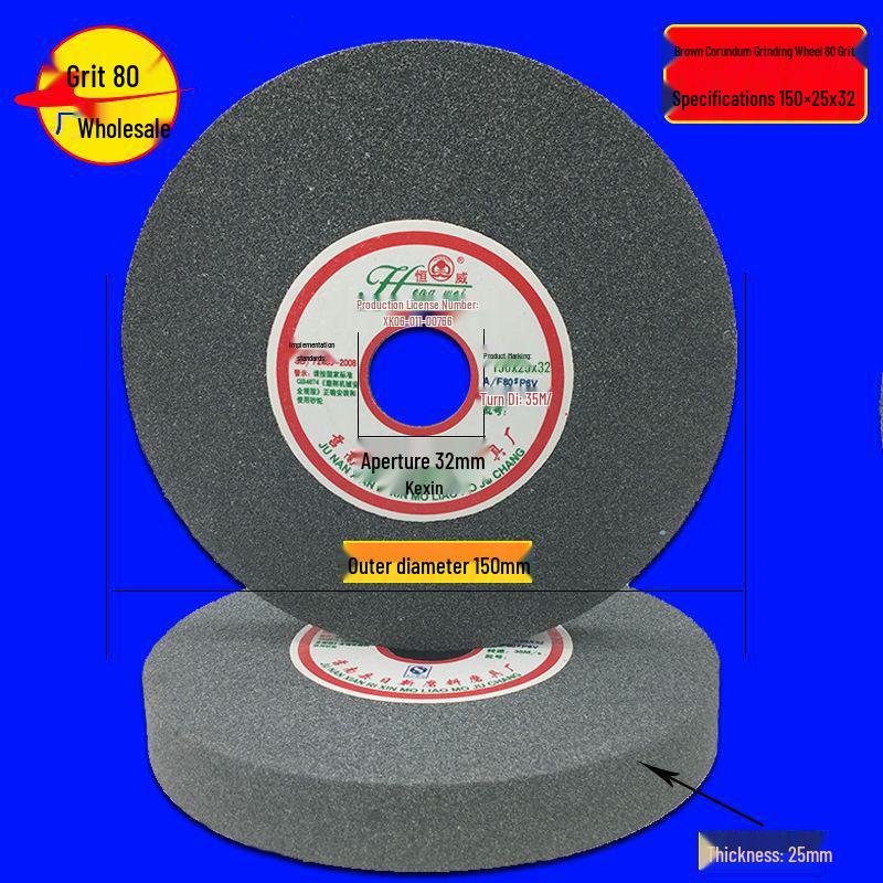Multi-Material Grinding Wheel: White Corundum, Brown Corundum, Green Silicon Carbide - Perfect for Bench Grinders and Knife Sharpeners