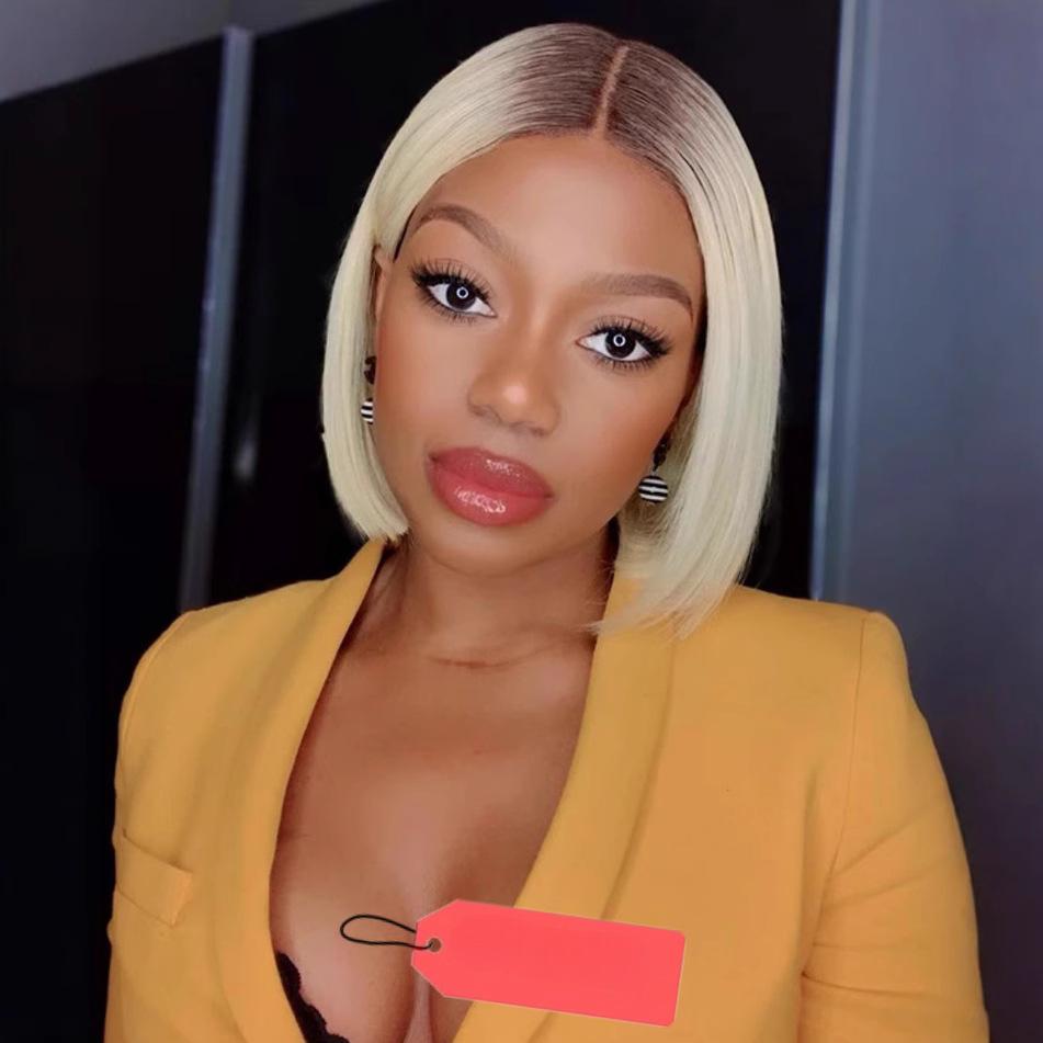 

Парик Bobo Head, европейский и американский парик для женщин, короткие волосы, средний и постепенный переход цвета, химический волокнистый головной убор