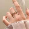 Lucky Coin Ring Female Niche Design High-end Chain Micro-inlaid Hollow Ring Chinese Antique Jewelry