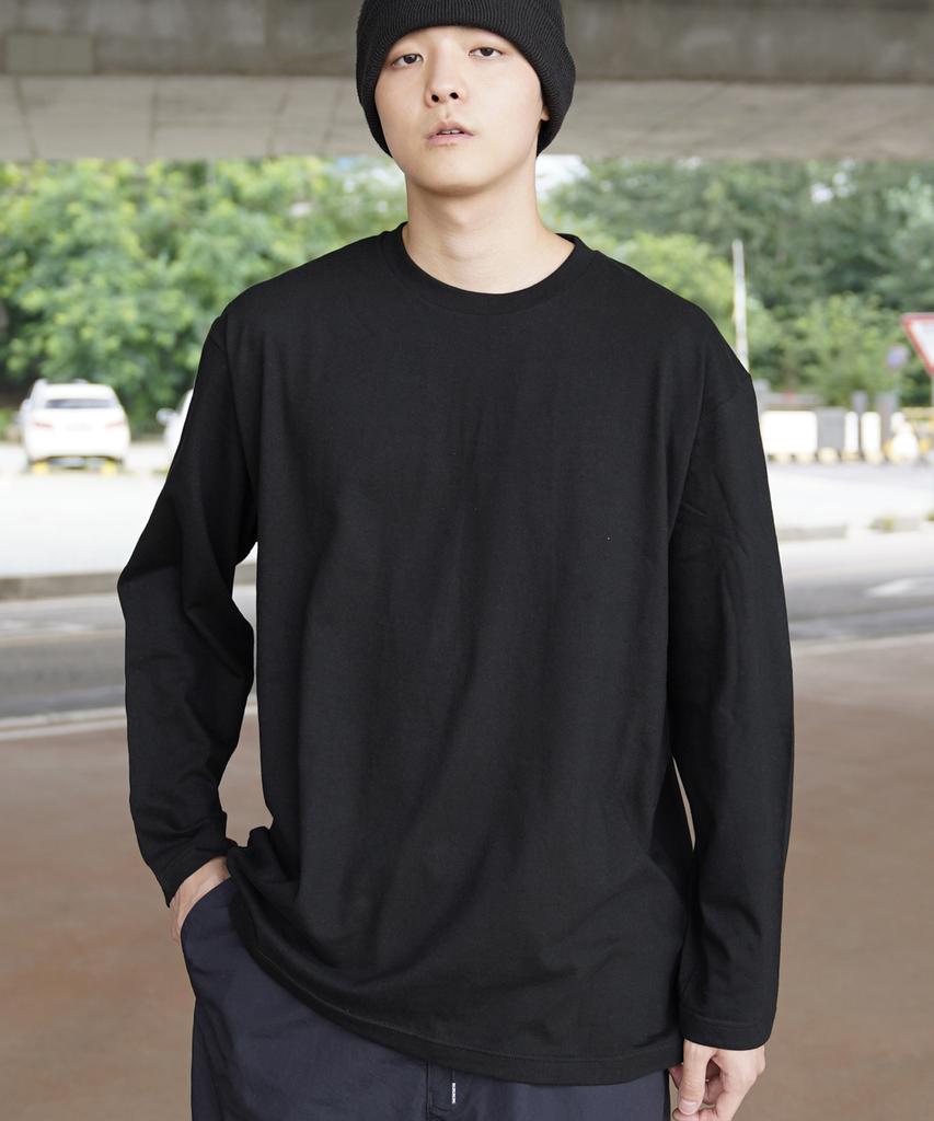 CREAM SODA LAB Solid Basic Long Sleeve Black