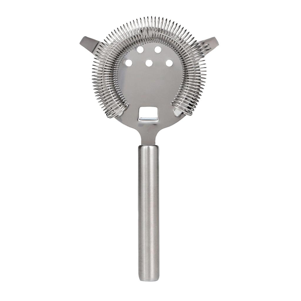 Cocktail-Sieb aus Edelstahl. Federfilter-Design für effiziente Filterung von Eis und Verunreinigungen. Kompatibel mit verschiedenen Cocktailgläsern und
