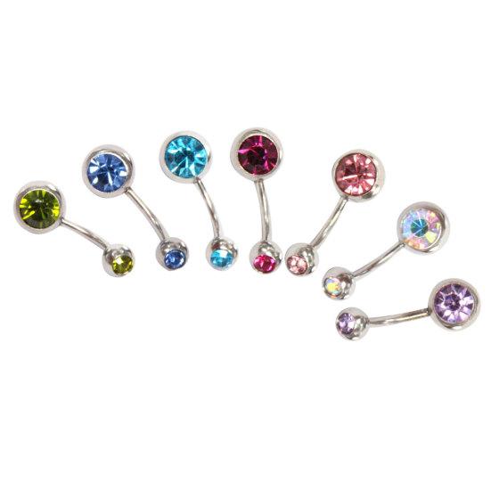 Dámské šperky Dekor Kamínky vykládané Body Piercing Prsten do pupku