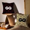 GQ Magazine Cushion Cover Anti-dustmite Pillowcase Invisible Zipper Silky Short Plush Sofa Cushion Cover