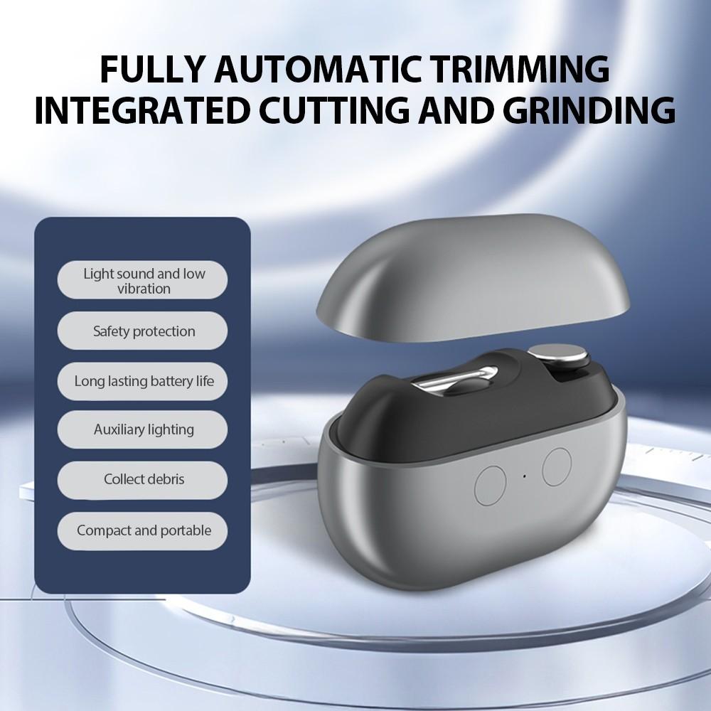 

2-in-1 Electric Nail Clipper USB Rechargeable Nails Trimmer Mini Multifunctional Manicure Tool Automatic Nail Sharpener чёрный
