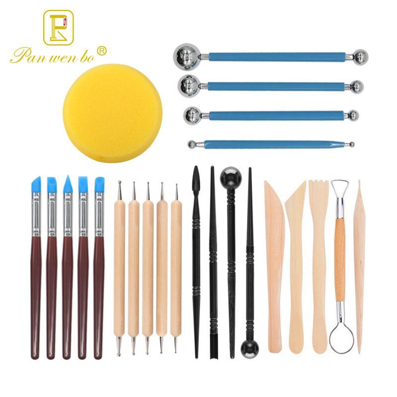 61-Piece Polymer Clay & Pottery Tool Set for DIY Carving and Embossing