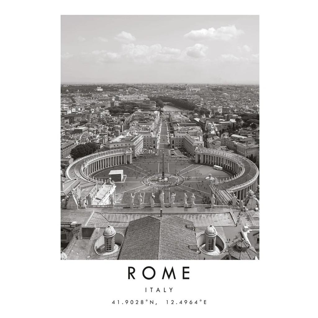 Famous Black and White Cities Verona Rome Punta Cana Florence Berlin Poster Travel Wall Art Canvas Painting Prints Home Decor