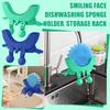Smiling Face Dishwashing Sponge Holder, Storage Rack