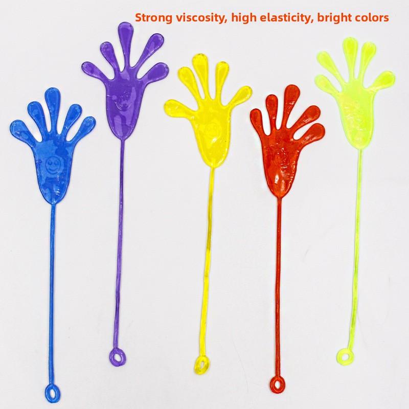 Sticky Hands Elastic Stretch Toy Fun Prank & Novelty Gag Gift Stretchy Wall Clinging Slap Hand for Birthday Parties and Carnival