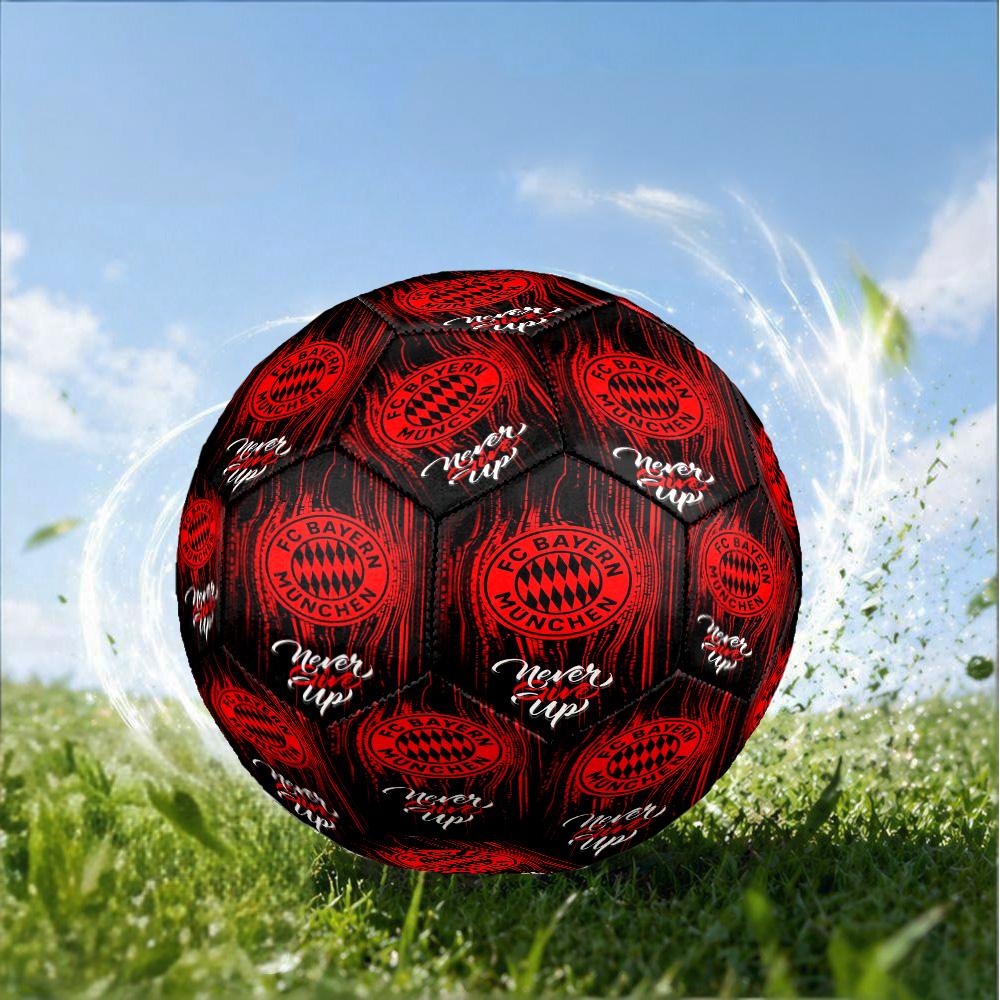 Munich FC Crest Printed Size 5 Soccer Balls, High-Quality, Anti-Slip, Protective Football, A Unique Gift , Birthdays, Christmas Gifts