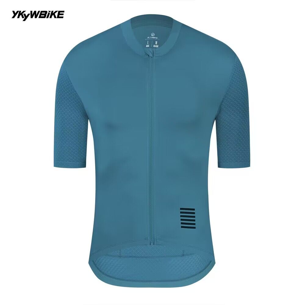 YKYWBIKE Summer Men’s Pro Cycling Jersey Breathable Mtb Shorts Sleeve Bicycle Clothing Pockets Mountain Cycling Road Bike