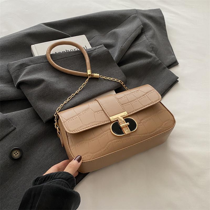 Stylish Pu Leather Small Square Bag Trendy Shoulder Bag Crossbody For Women