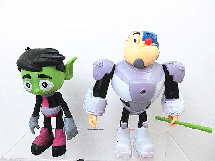 Teen Titans Go Al Cinema Robin Cyborg Beast Boy Raven Action Figure Set da 7 Pezzi Con Lavorazione di Qualità Premium