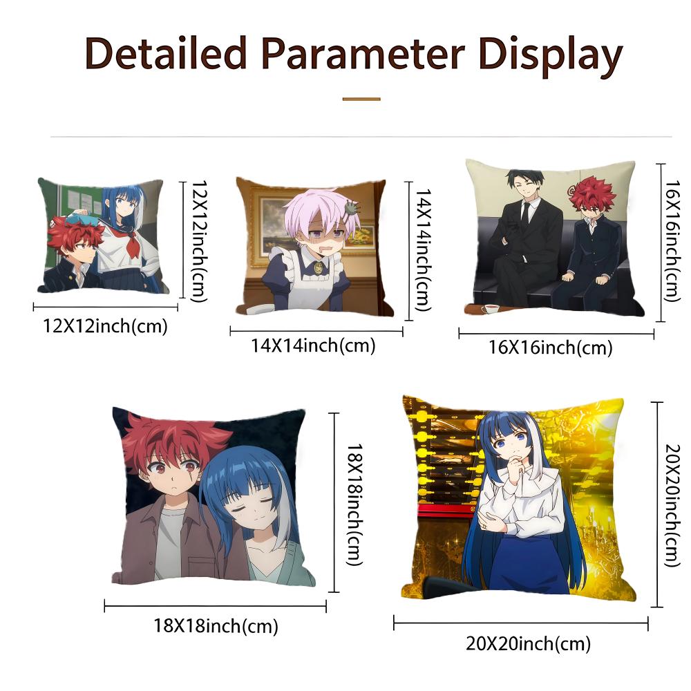 Anime Yozakura Family Cushion Cover Cushion Cover Set 4Pcs 50X50 45X45 40X40 Pillowcase Decorative Sofa Home Decor