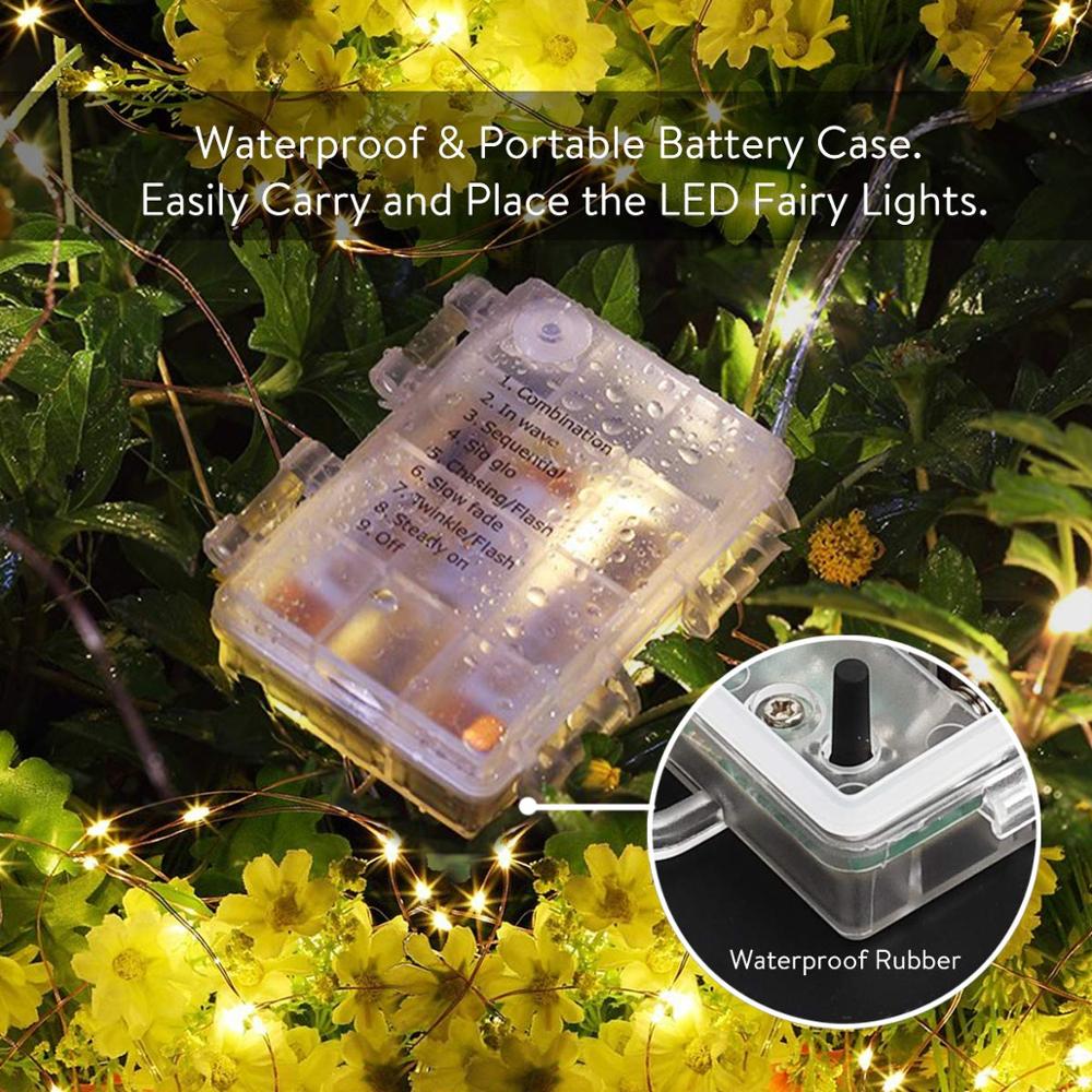 1PC Led String Lights 3AA Battery Mode Waterproof Outdoor Lamp For Garden Party Christmas Holiday Decor Lamps Wire Twinkle Lamp